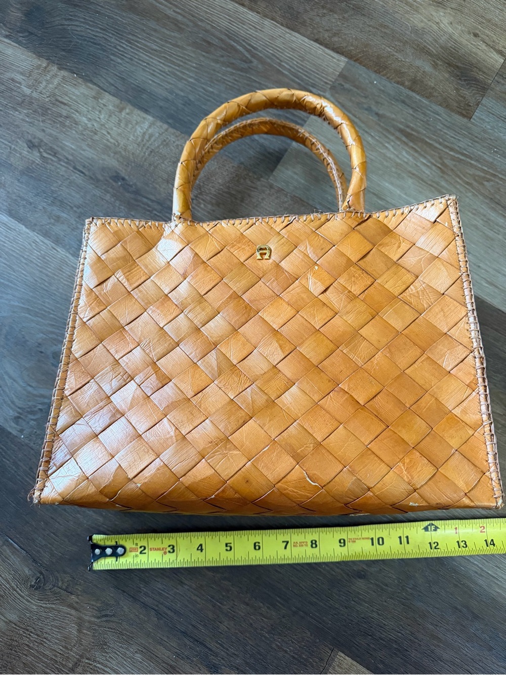 Woven Tote Bag in Tan